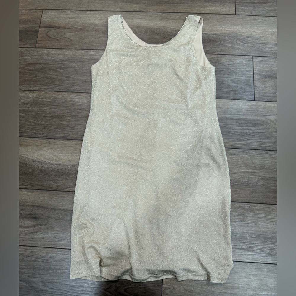 Onyx Nite Gold Sleeveless Dress